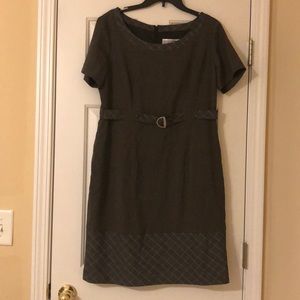 Ladies professional dress with belted waist